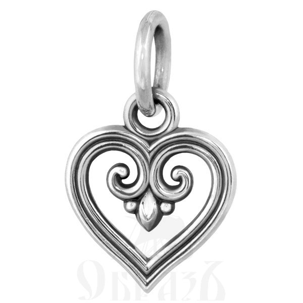 подвеска «процветшее сердце. заповедь любви», серебро 925 проба (арт. 102.543)